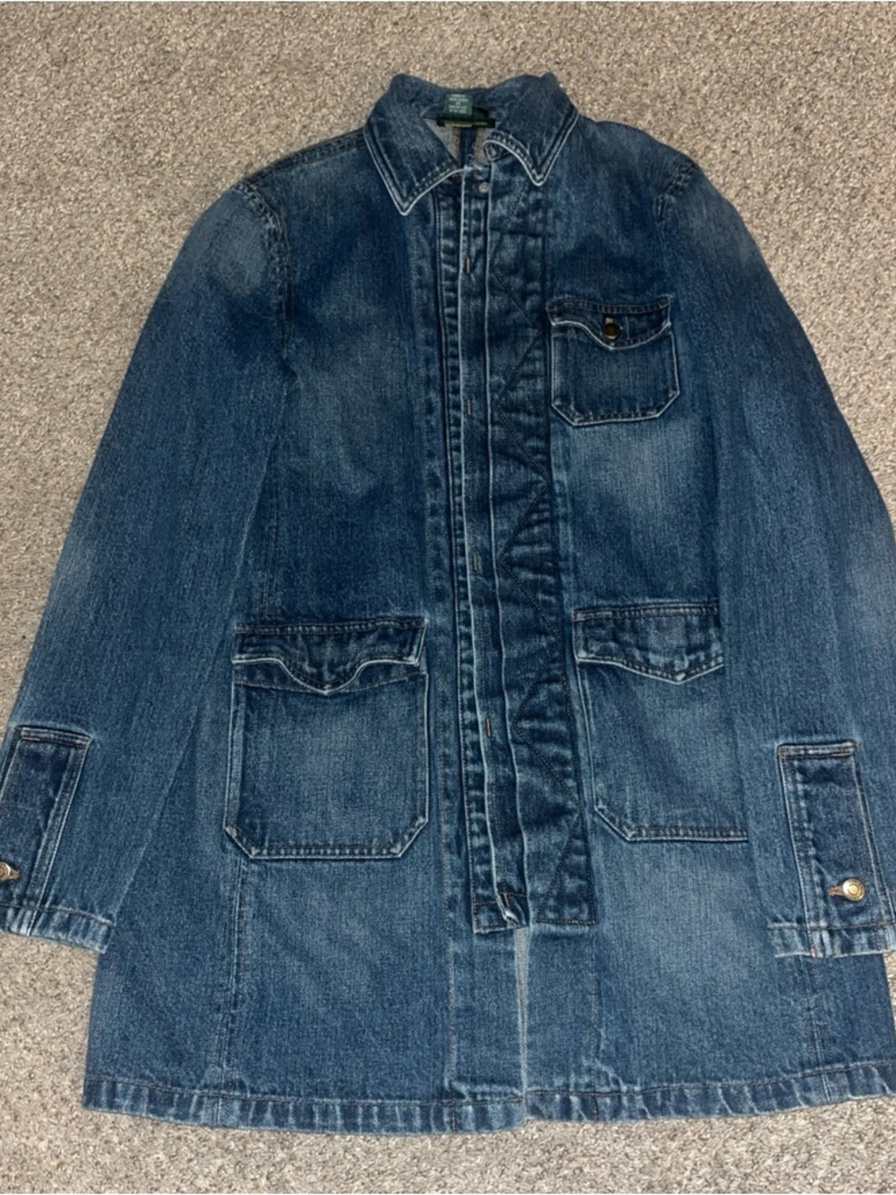 Vintage Lauren Ralph Lauren Jeans Denim Jacket Womens Small Barn Chore Coat 90s